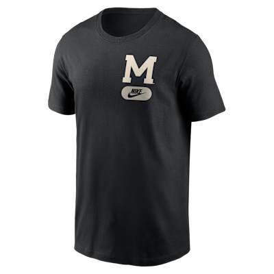 【NIKE】Michigan Wolverines Campus Block Velocity T-Shirt Michigan Wolverines Campus Center Block Velocity Men's Nike